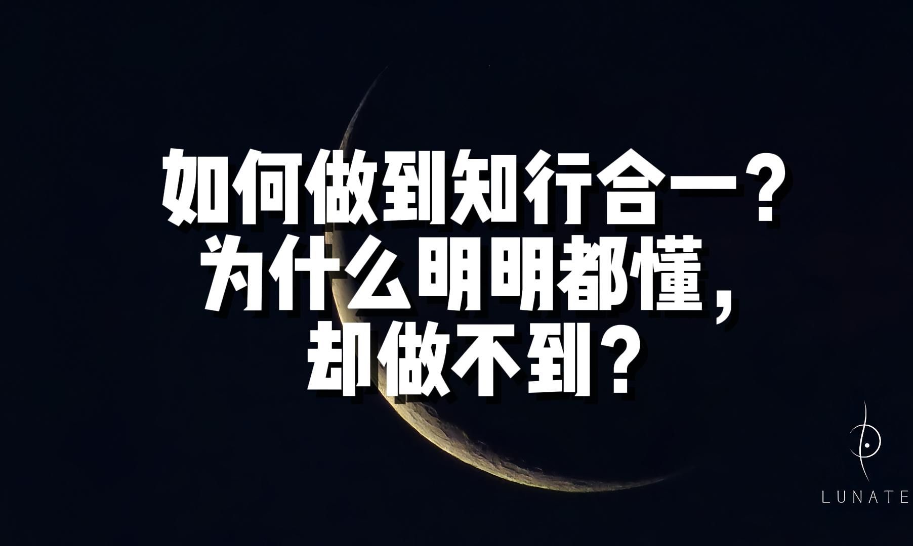 【lunates talk】道理明明都懂,却就是做不到?