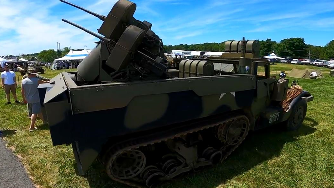 m16半履带防空车(四联装m2勃郎宁重机枪)