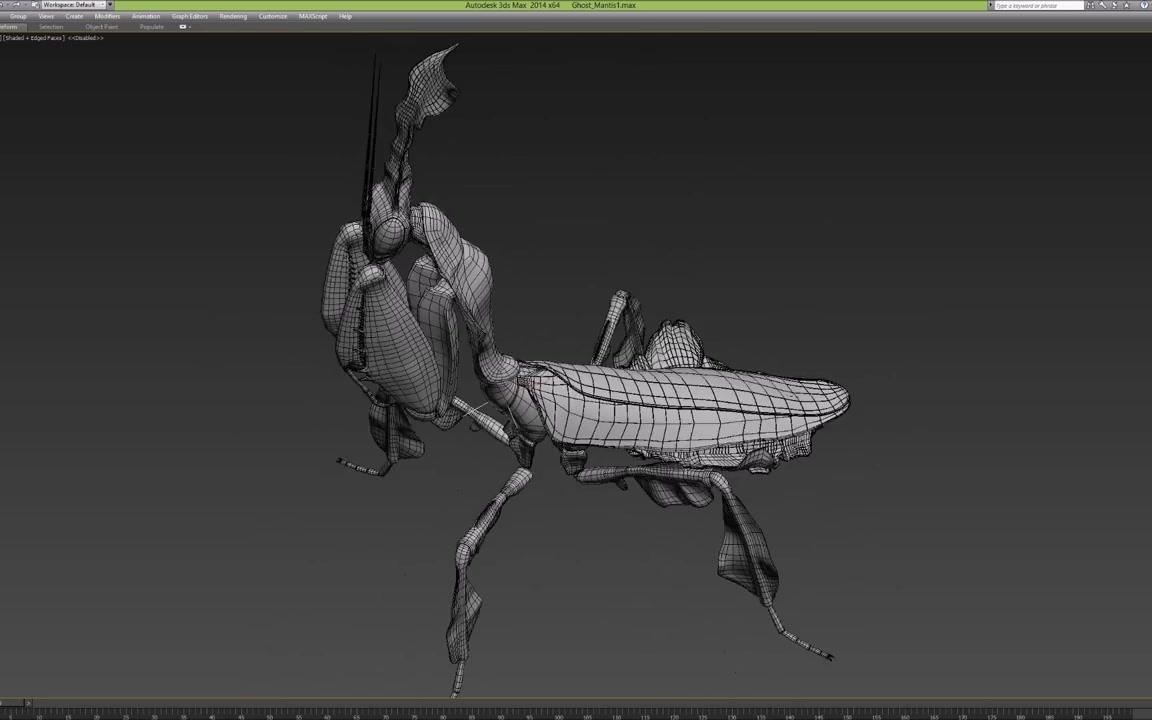 3dmax螳螂3d模型視頻教程mantismodelingtimelapsewith3dmax