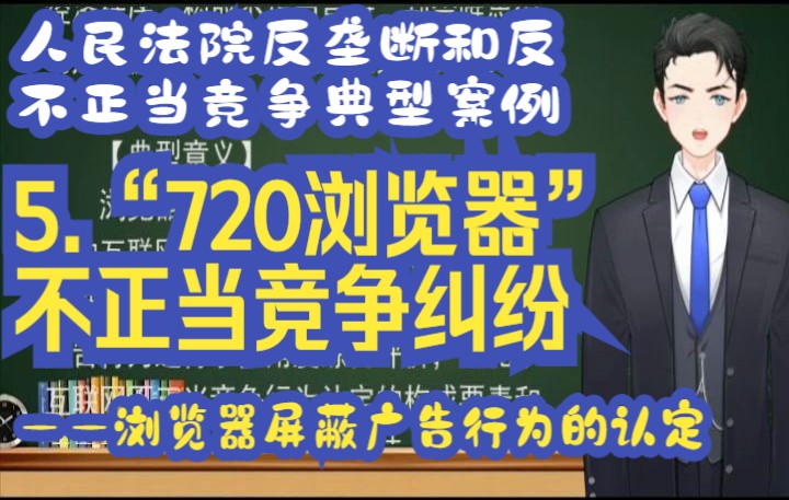 [图]人民法院反垄断和反不正当竞争典型案例:5.“720浏览器”不正当竞争纠纷 ——浏览器屏蔽广告行为的认定