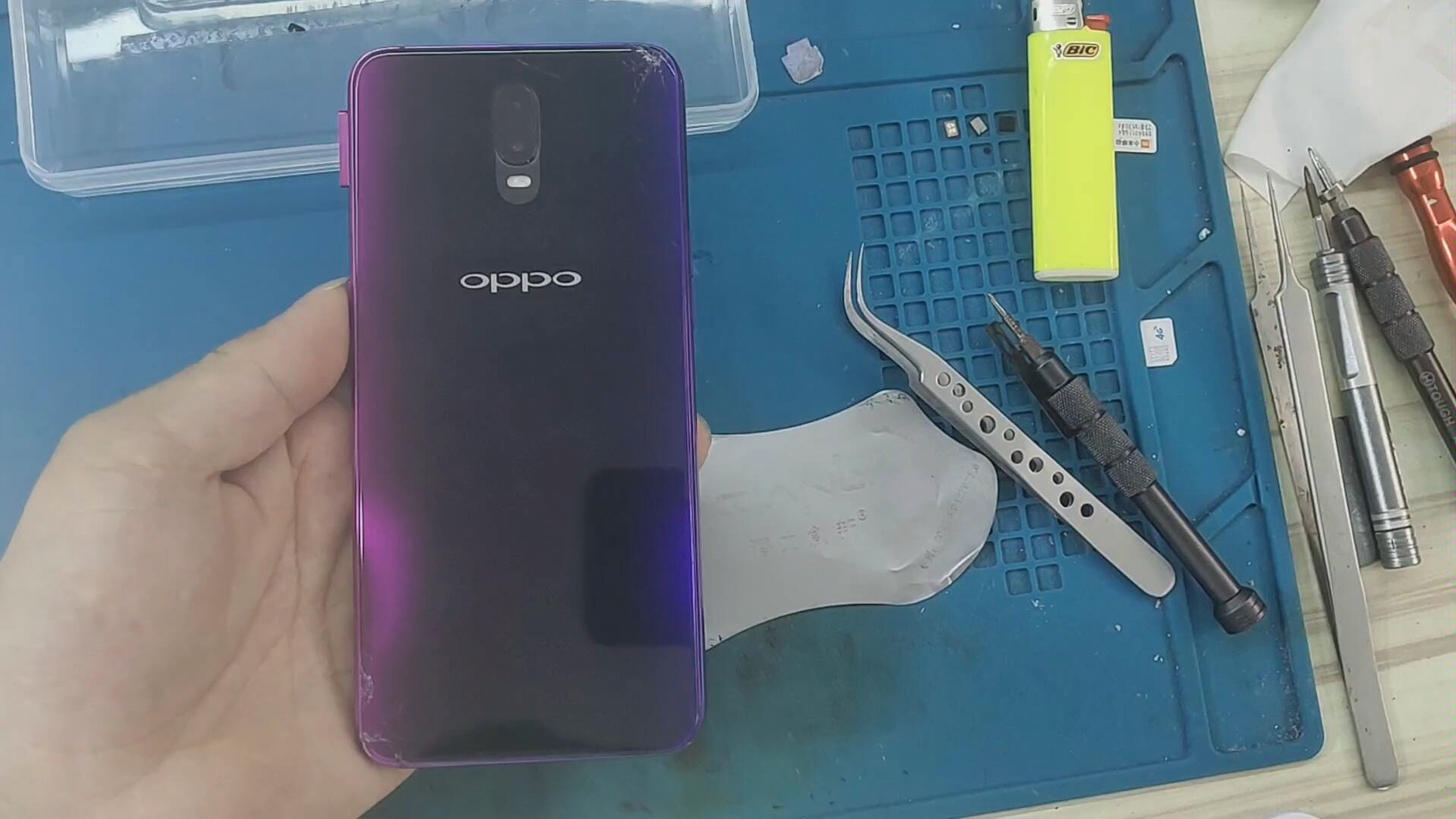 修机0距离 OPPO手机OPPOR17普通版更换屏幕总成后盖 ——湖北速得手机快修哔哩哔哩bilibili