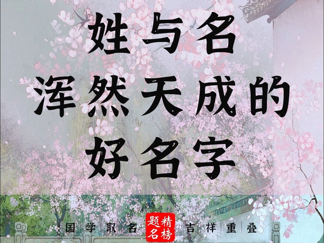 姓与名浑然天成姓与名,浑然天成的好名字哔哩哔哩bilibili