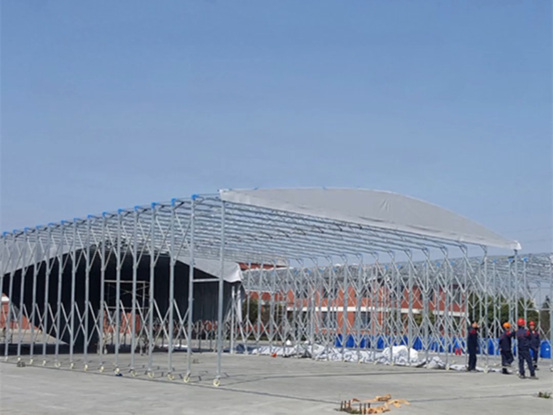 东莞塘厦 移动仓储雨蓬 室外活动推拉雨棚