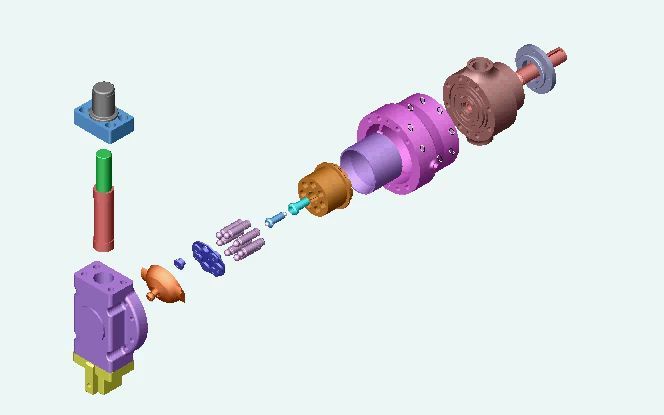 轴向柱塞泵结构动画2精品演示小视频