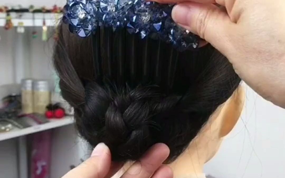 编发教程#日常编发技巧#插梳盘发教程#盘发#编发#日常编发#减龄发型