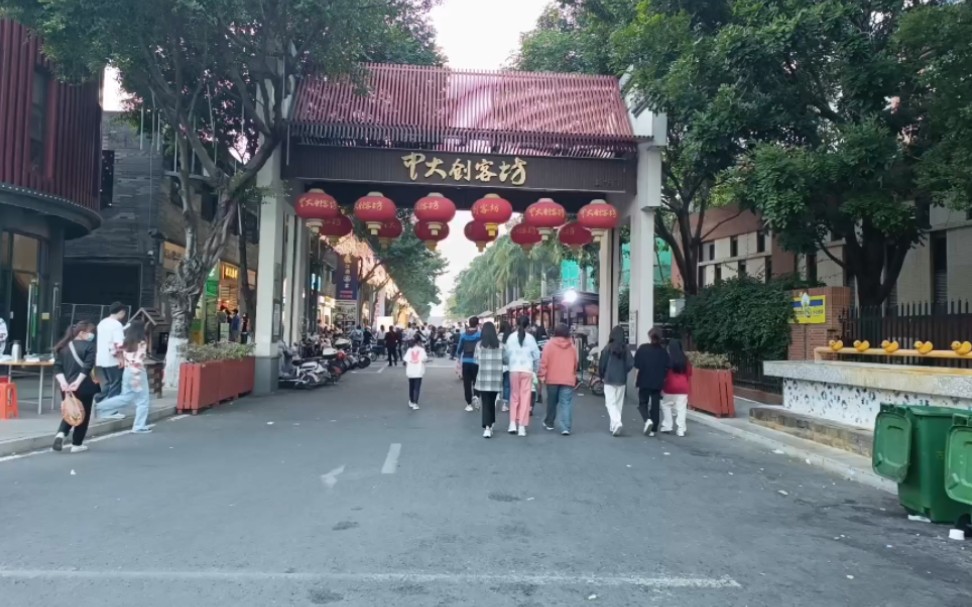 东莞麻涌镇,中大创客坊美食街,延时摄影