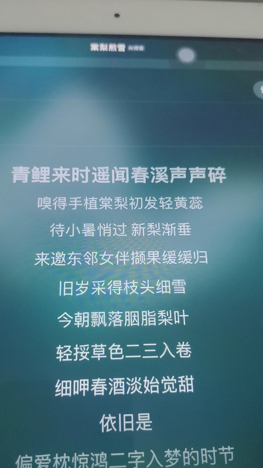 【翻唱】岁月如诗,棠梨煎雪寄深情