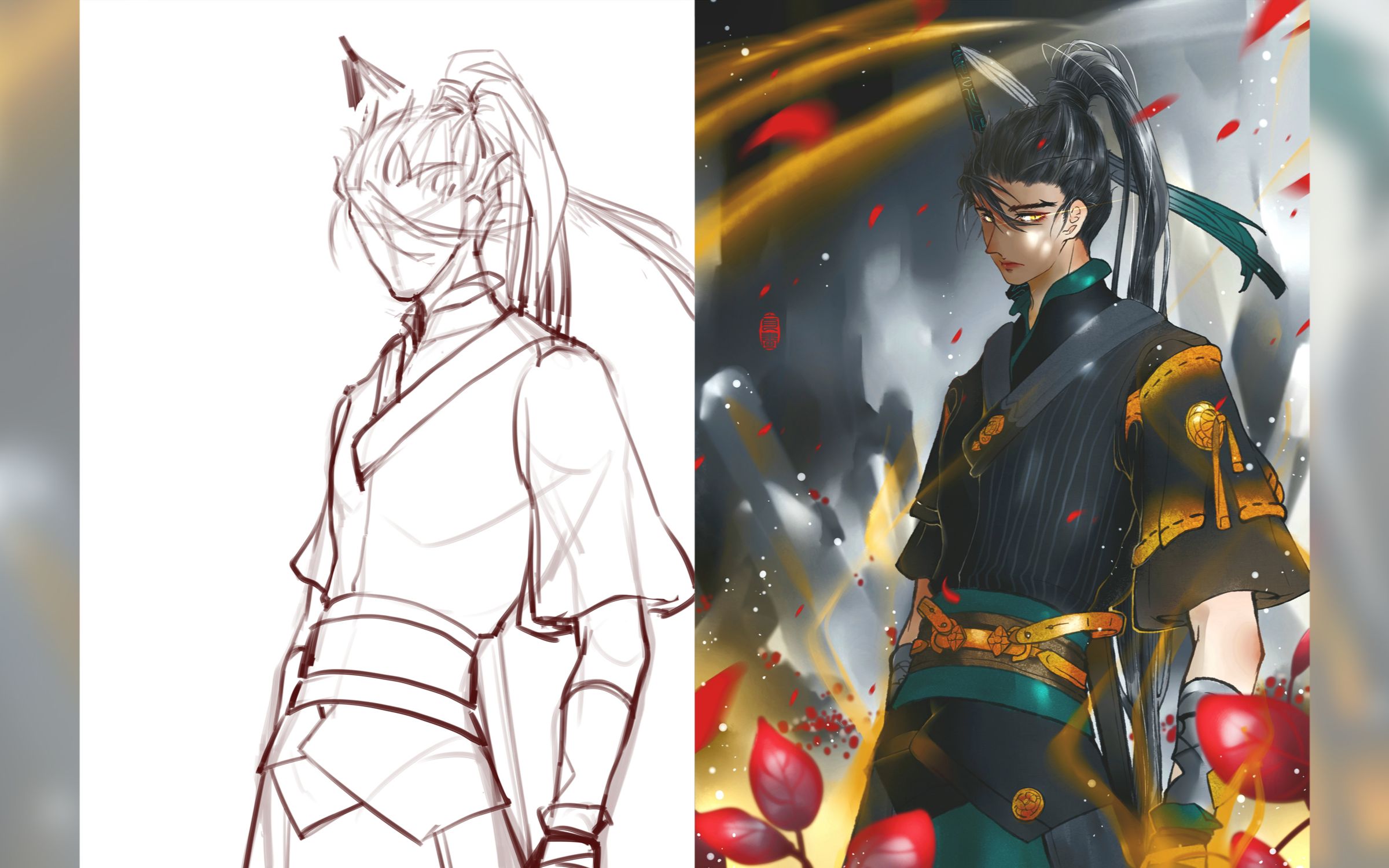 【绘画过程】北洛is watching you!