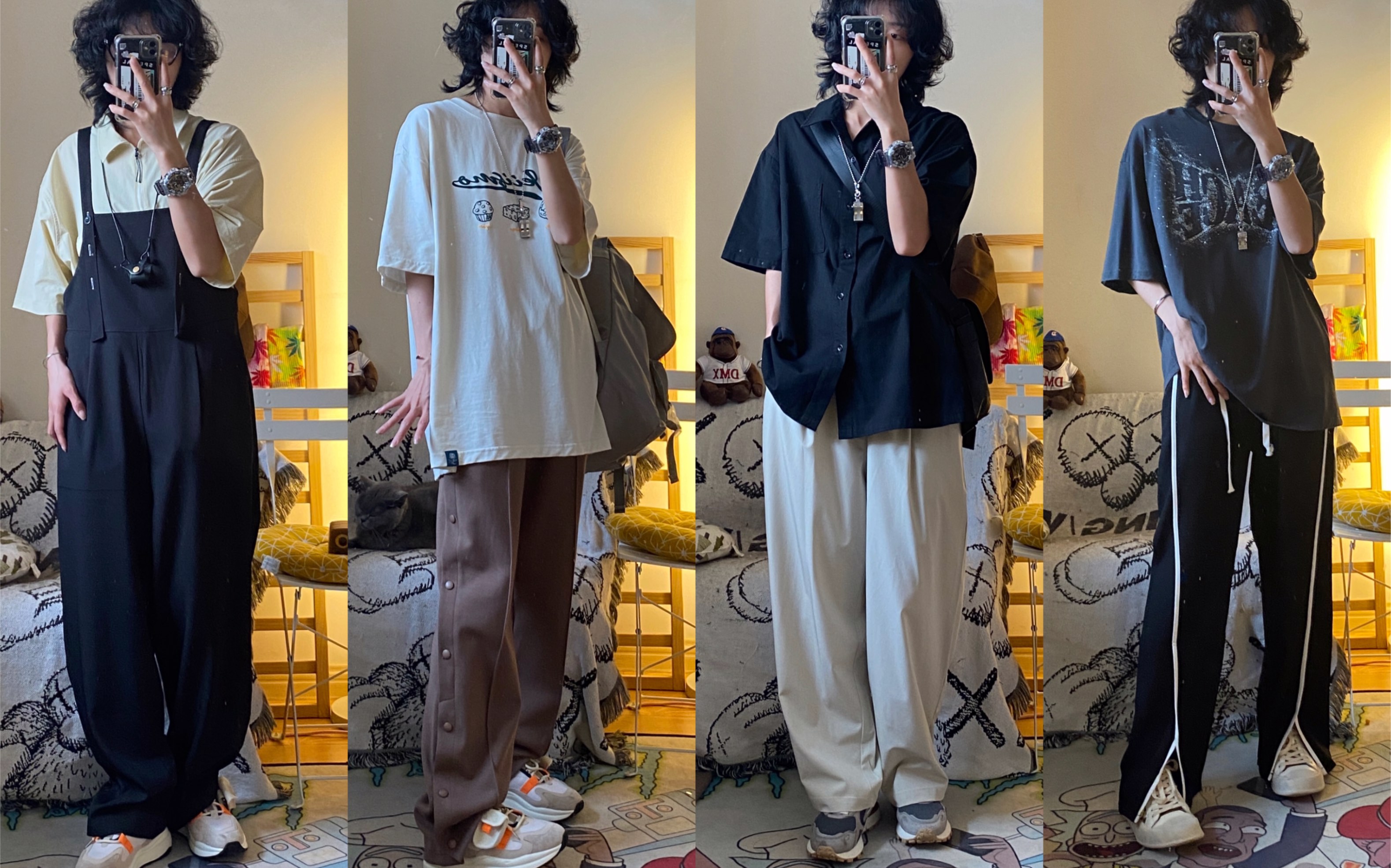 ootd/ 夏日的中性休闲风穿搭/ 每套我都好喜欢!_哔哩哔哩_bilibili