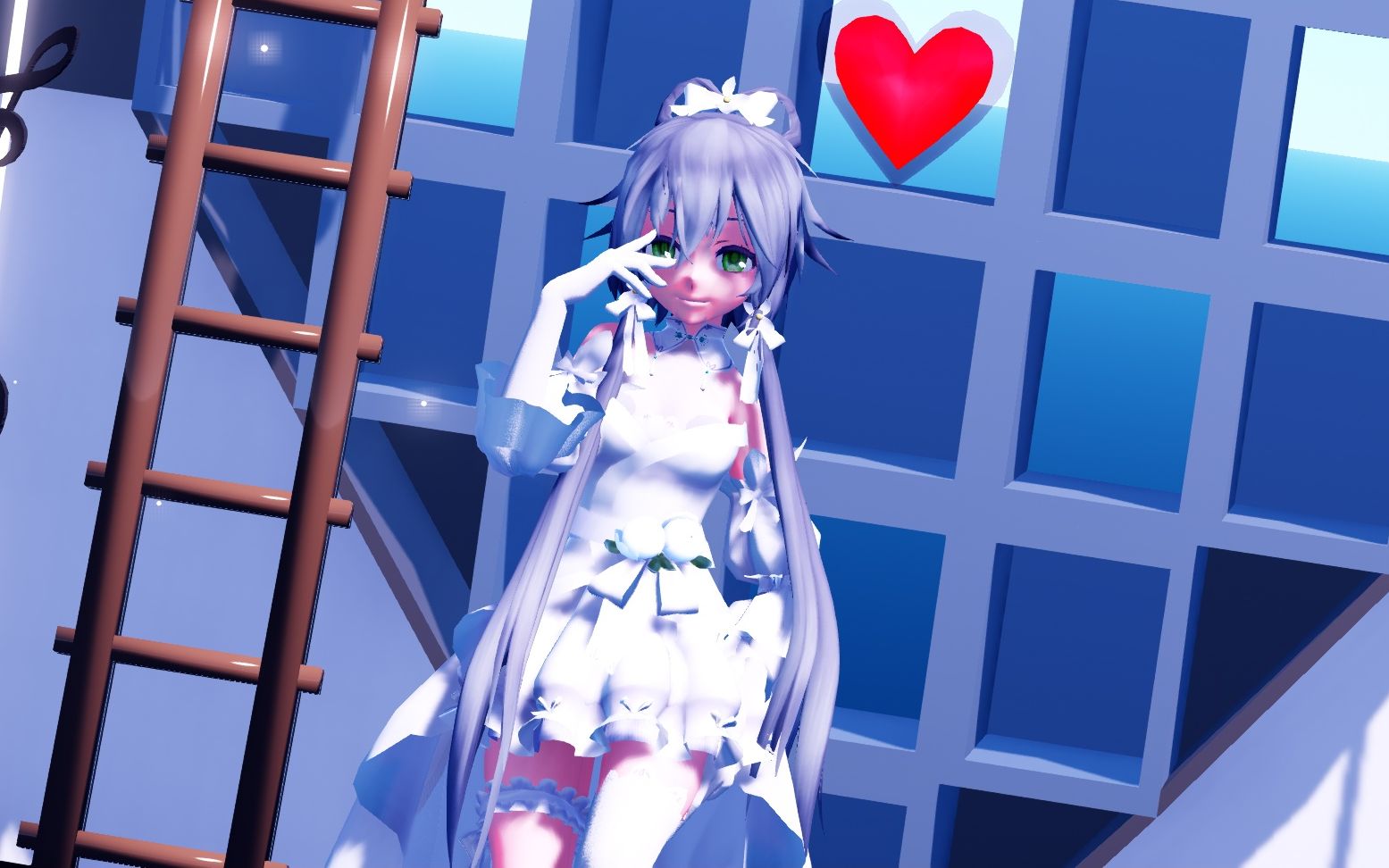 【mmd洛天依】穿着雪白花嫁的洛天依在这里跳着gimmegimme_哔哩哔哩