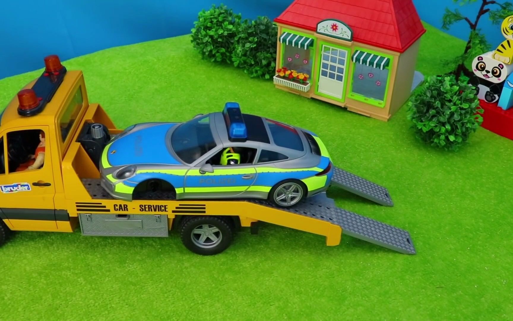 救援丢轮胎的警车