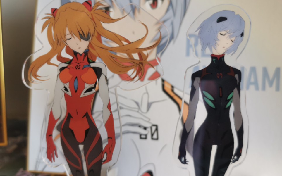 台湾eva悬浮展绫波丽明日香立牌开箱