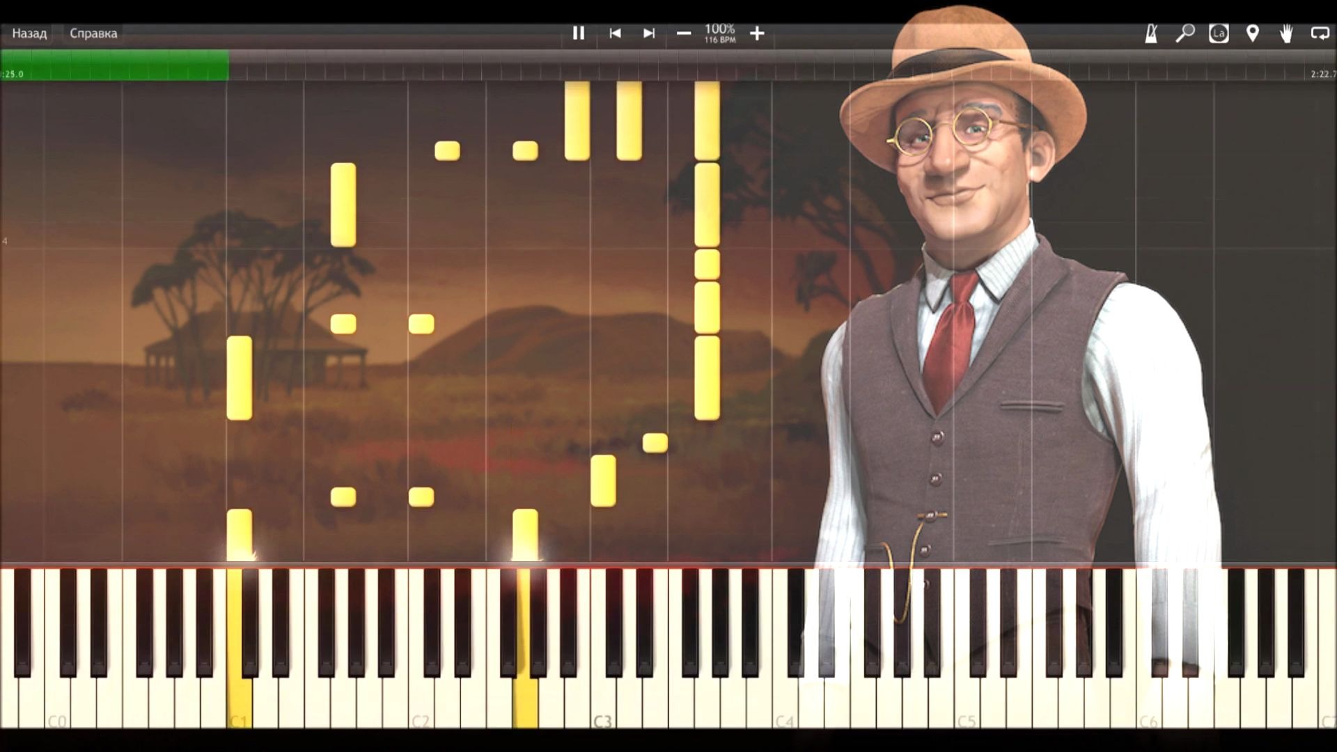 (转载)civilization 6 australia theme(synthesia piano cover)_哔哩