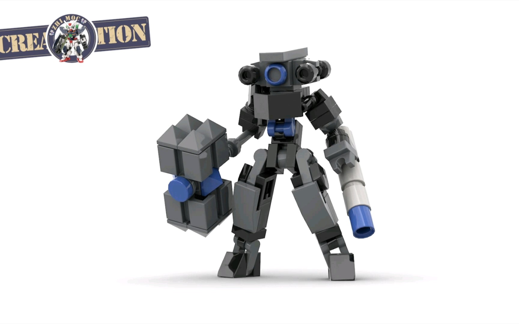 乐高积木moc泰坦监控机器人