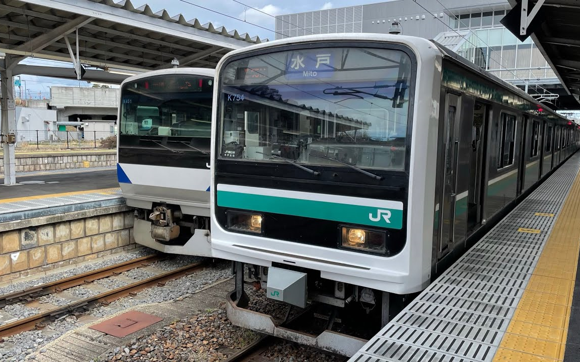 [前面展望(強風徐行アリ)]常磐線 e501系 いわき→水戸