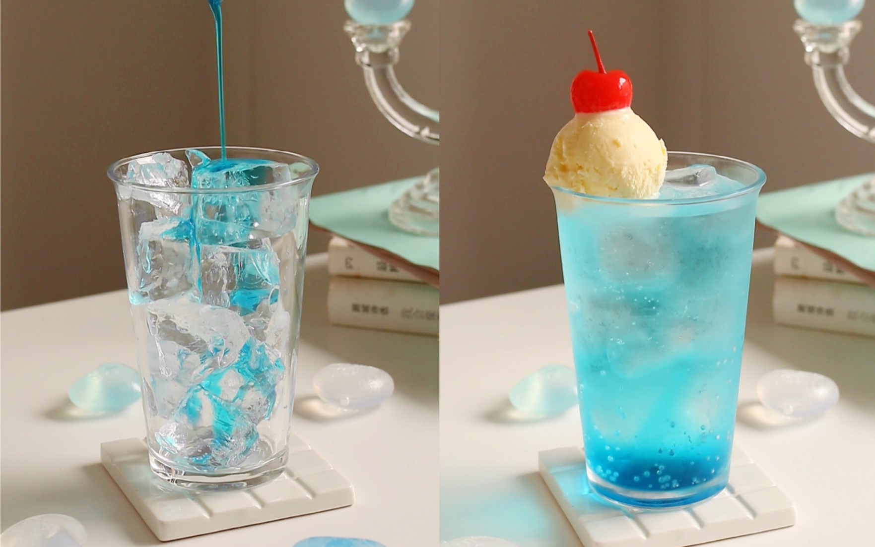 【蓝色冰淇淋苏打汽水】first love 初恋同款蓝色情节