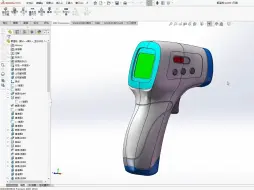 Descargar video: 【额温枪】曲面建模solidworks模型