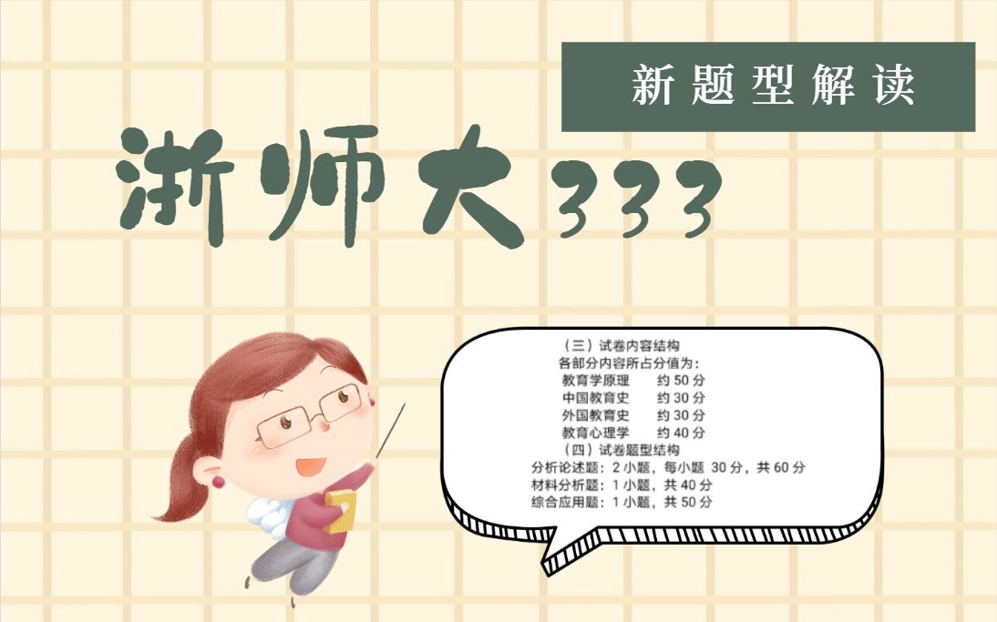 [图]【教育学考研】浙师大333新题型！一道题50分！解读来了！ | 浙江师范大学 | 333教育综合 | 教育硕士 | 徐影老师