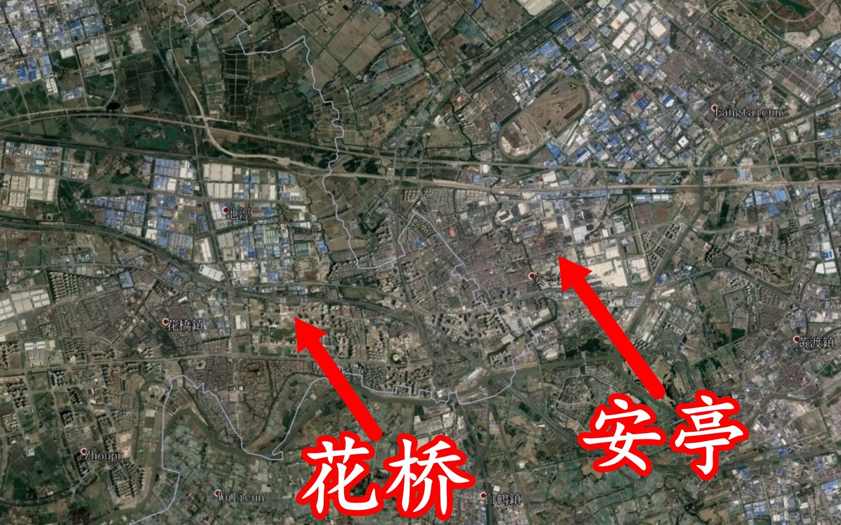 花桥中骏卫星地图图片