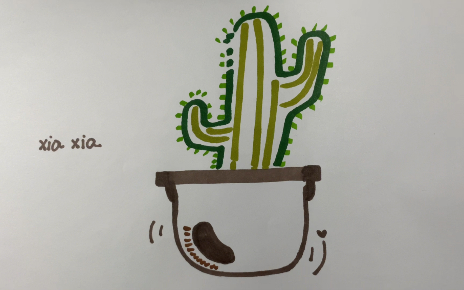 简笔画仙人掌