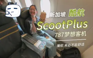 全球最佳廉价航空 新加坡酷航 ScootPlus 787梦想客机 超级经济舱体验