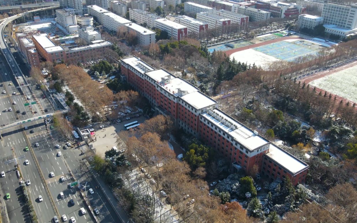 大疆mavicair2航拍合肥工业大学屯溪路校区雪景