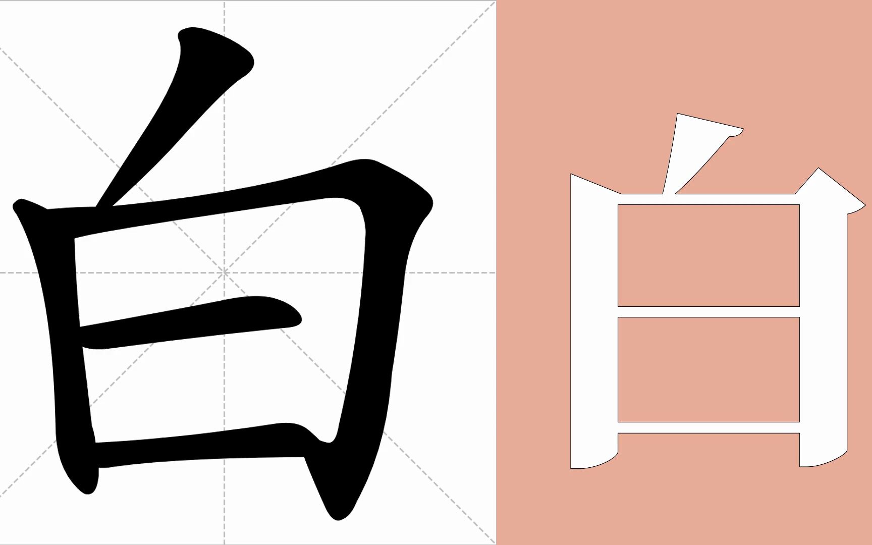 白的意思,白的字义解释,白的笔画顺序,白的字典查询,白的汉字编码.