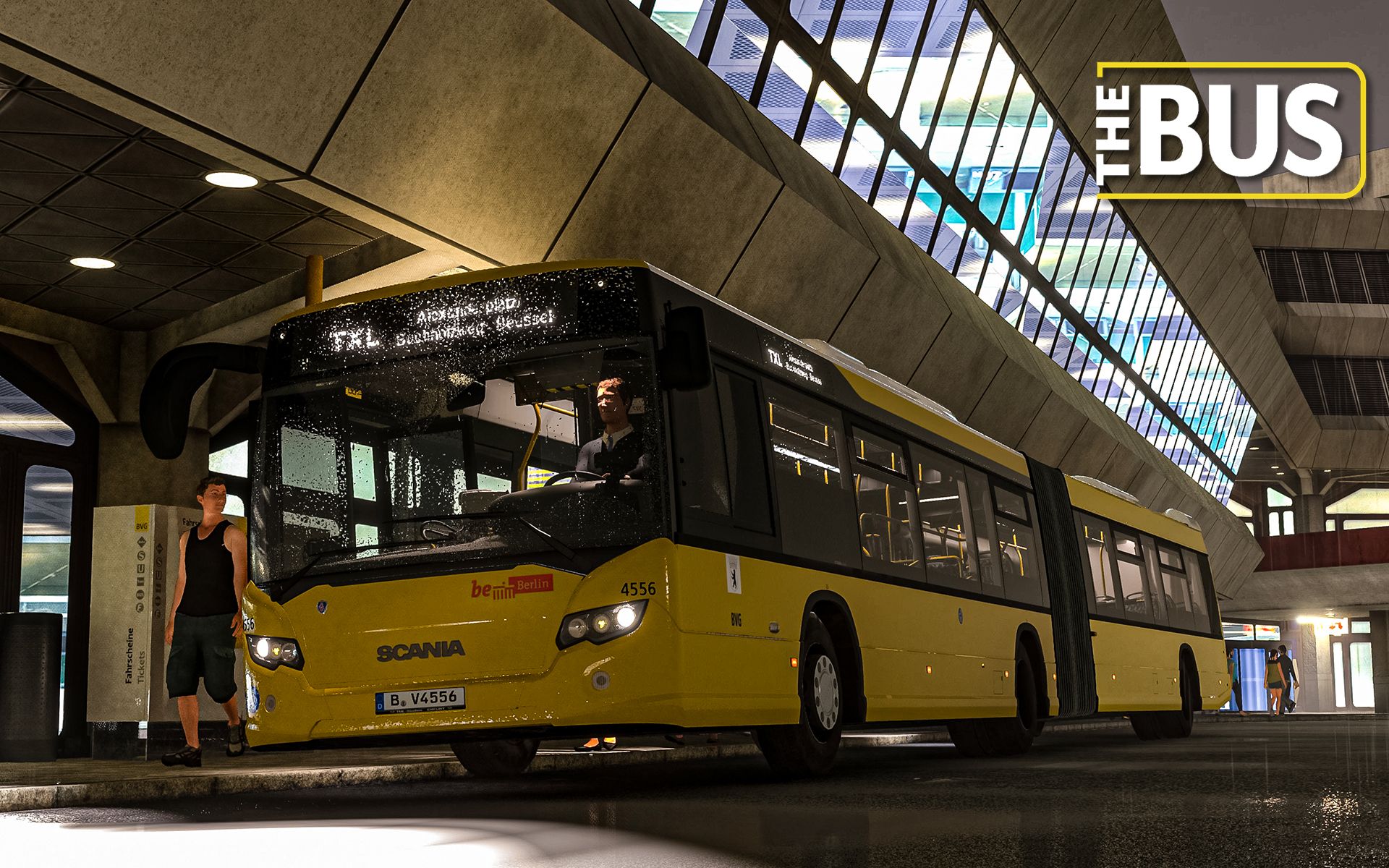 thebus2飞站开始将一车乘客送至柏林泰戈尔机场thebus城市公交模拟4k