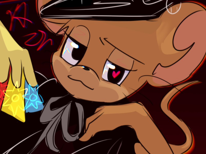 猫和老鼠手游/绘画过程/指绘/同人[二表哥(?蚌,快跟我舌