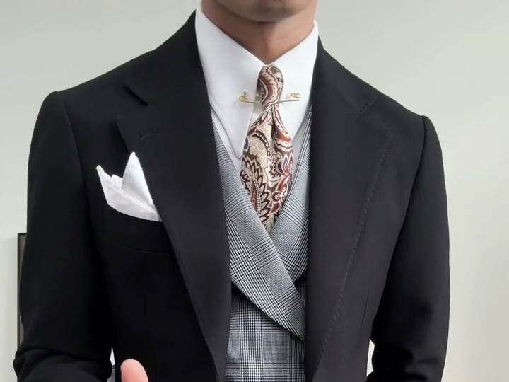 优雅绅士黑色西装套装