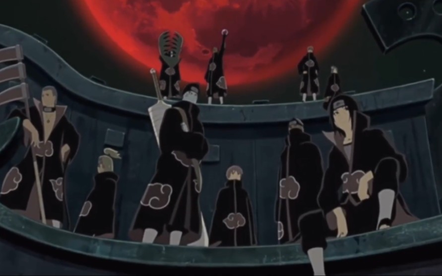 火影忍者晓组织唯一一次打团_哔哩哔哩_bilibili