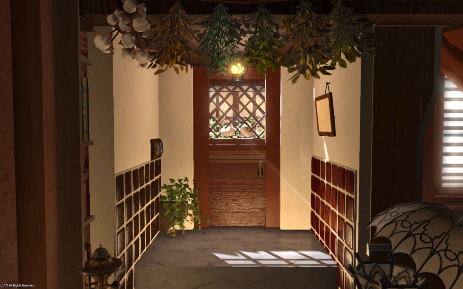 ff14装修s房有落地窗的木屋