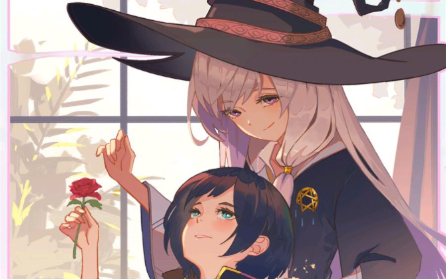 伊蕾娜和沙耶,但是黑色毛衣