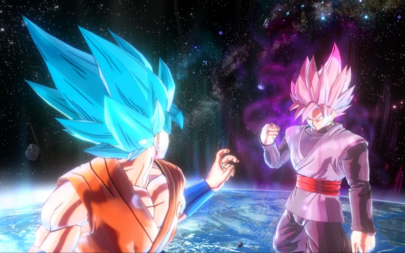 超蓝界王拳悟空 vs 桃红黑悟空