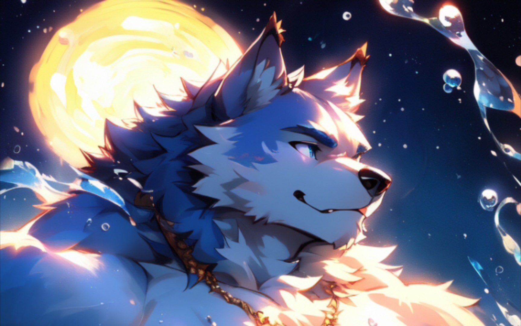 兽图-夜下的狼狼