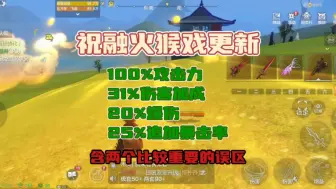 Download Video: 【妄想山海】祝融火猴戏更新，100%攻击力，31伤害加成，20%爆伤，25%追加暴击率，含两个误区