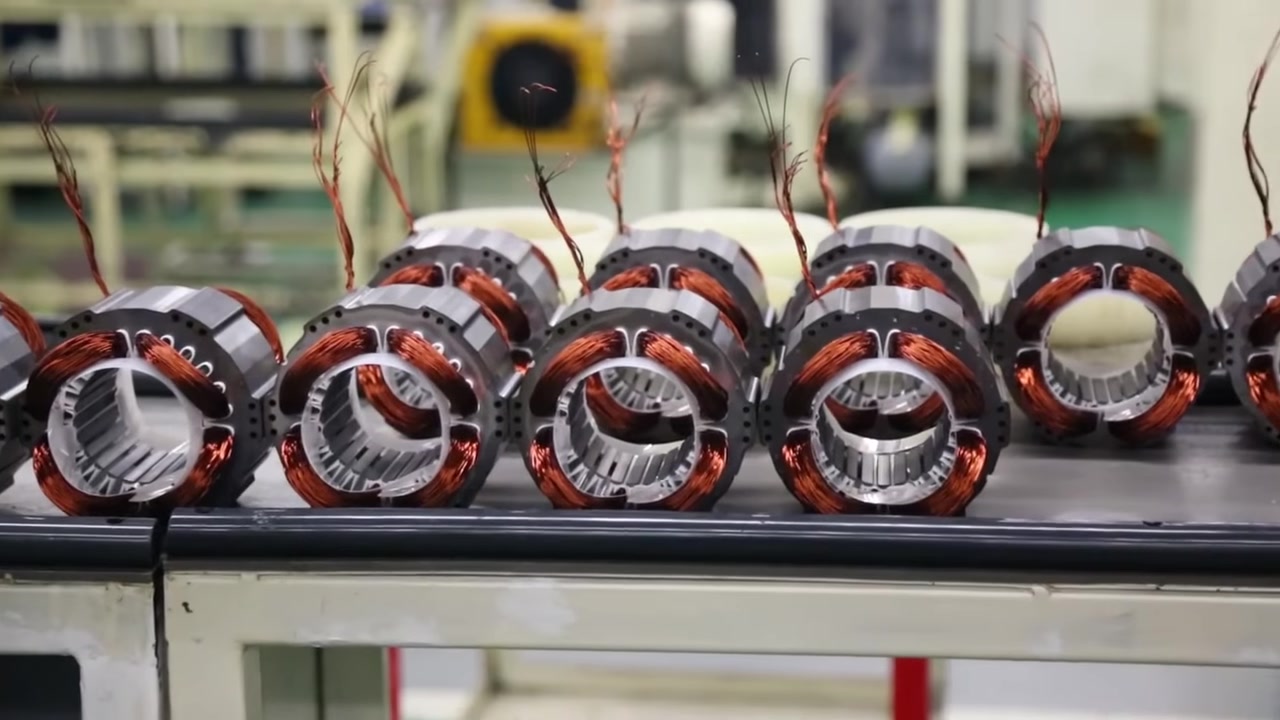 马达 - 如何让空调压缩机电机定子视频日立