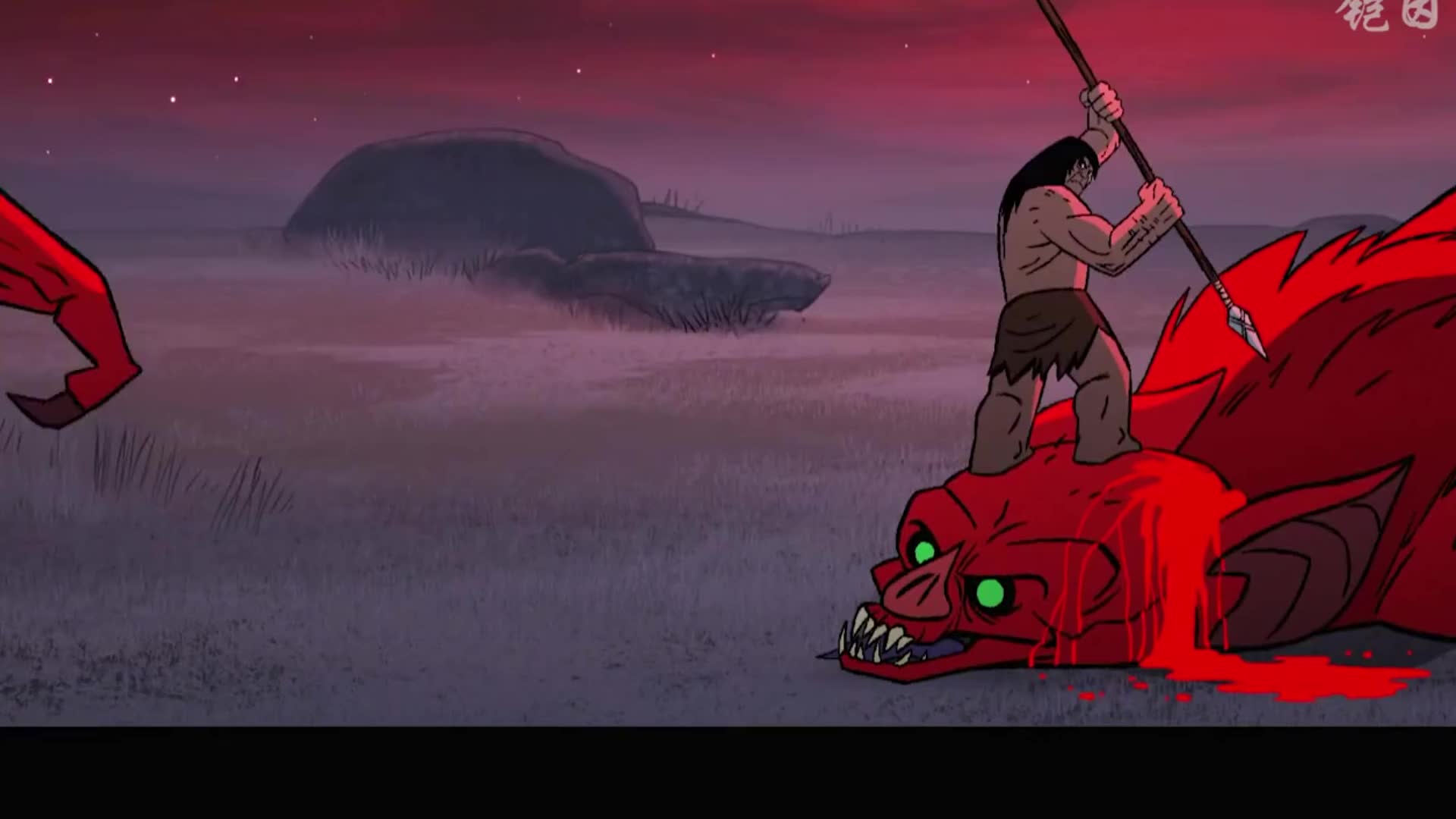 史前战纪,大黑被迅猛龙追击,又遇到了一群蝙蝠怪被抓走