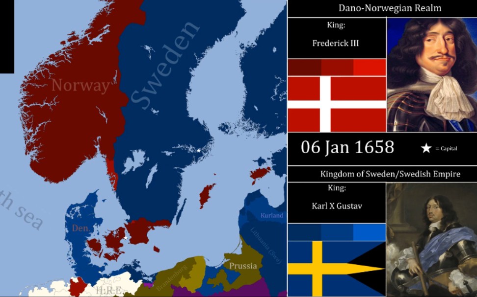 [图]【历史地图】丹麦—瑞典战争战线变化