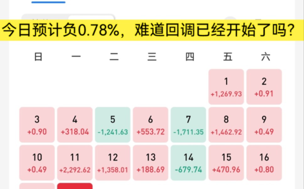 我的基金日常2024.3.19,今日预计0.78%,难道回调已经开始了吗?哔哩哔哩bilibili