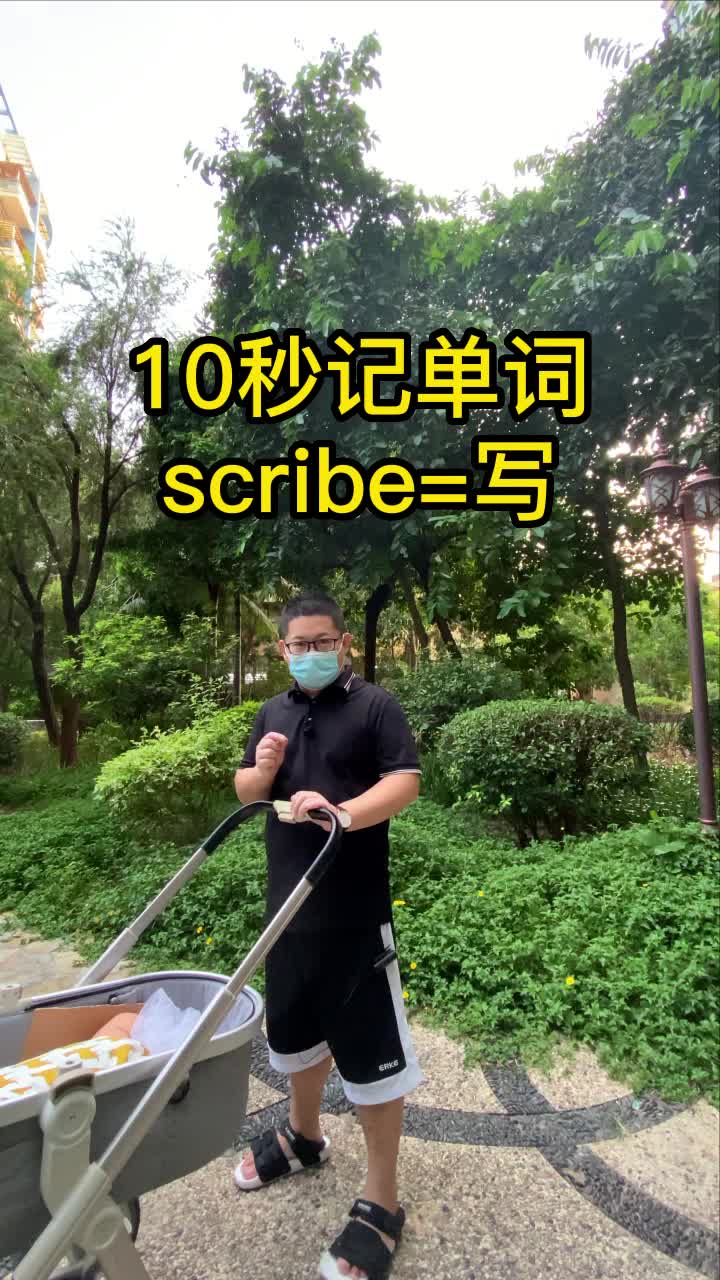 10秒记单词 scribe表示写 词根词缀速记单词 高考英语 四六级哔哩哔哩bilibili