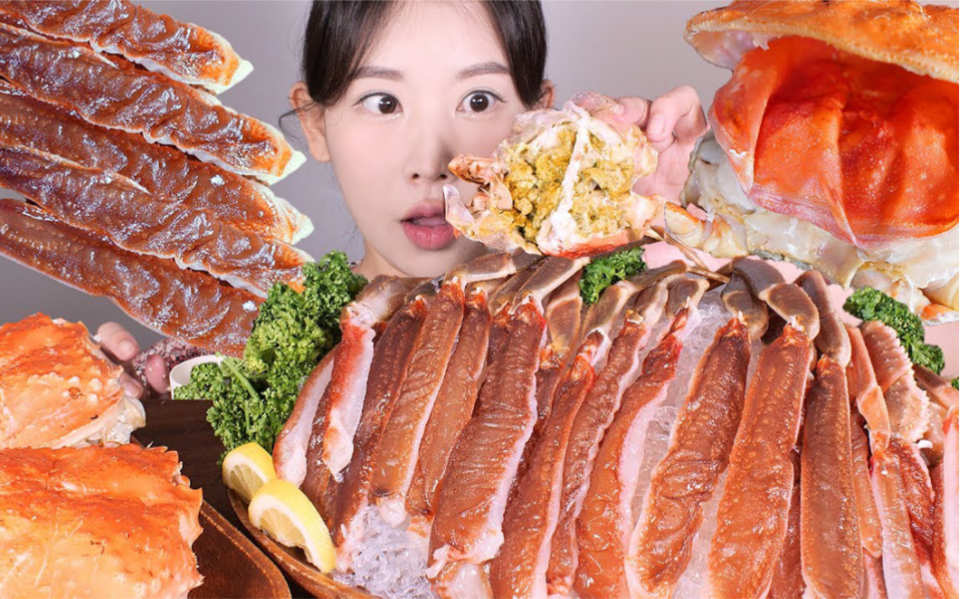 9更新 | 骆驼姐吃清蒸螃蟹&长脚螃蟹刺身02 09 海鲜美食吃播秀!