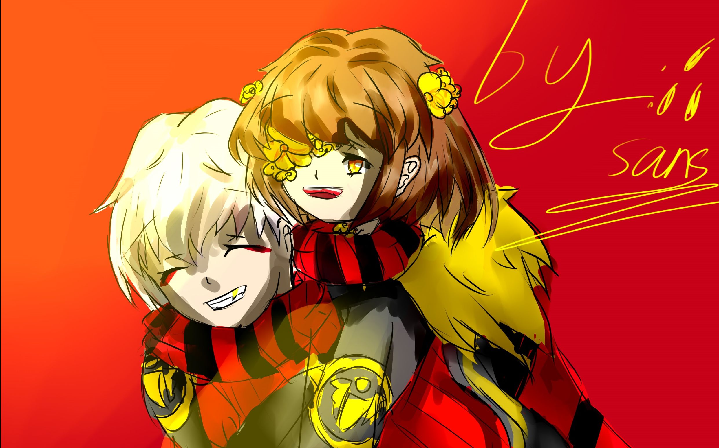 【板绘】flowerfell 我三水会画糖了,ff杉拟人注意