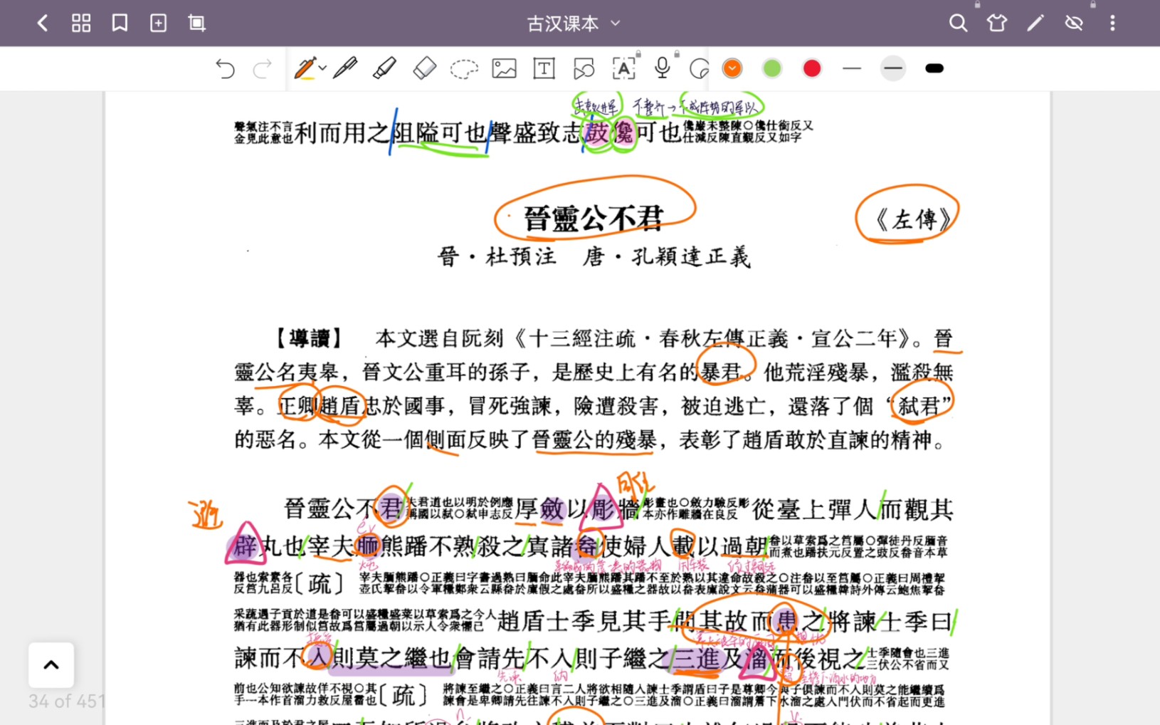 [图]【文学考研带背】《古代汉语》（郑振峰版）6-《晋灵公不君》