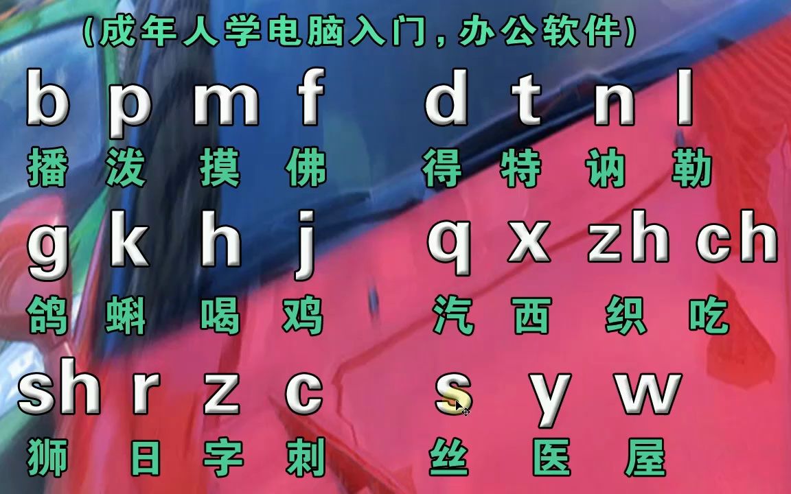 漢語拼音字母表拼打字?成人自學拼音字母,零基礎入門教程