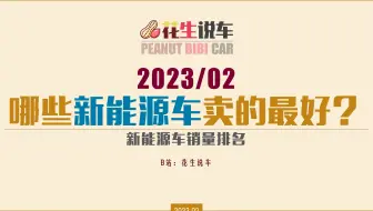 【花生说车】2023年2月，哪些新能源车卖的最好？