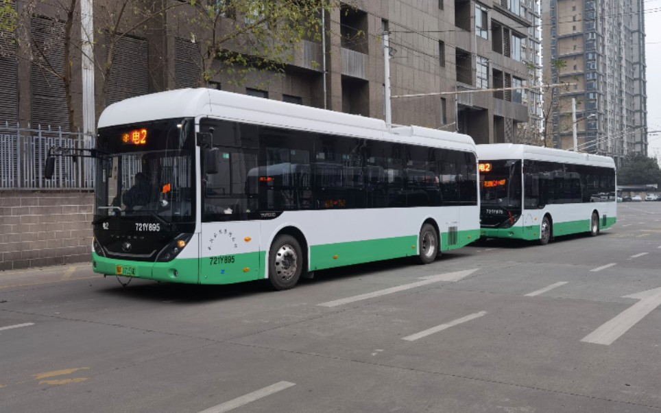 【武汉公交】收起双马尾!电2路宇光双源无轨电车降下集电杆全程