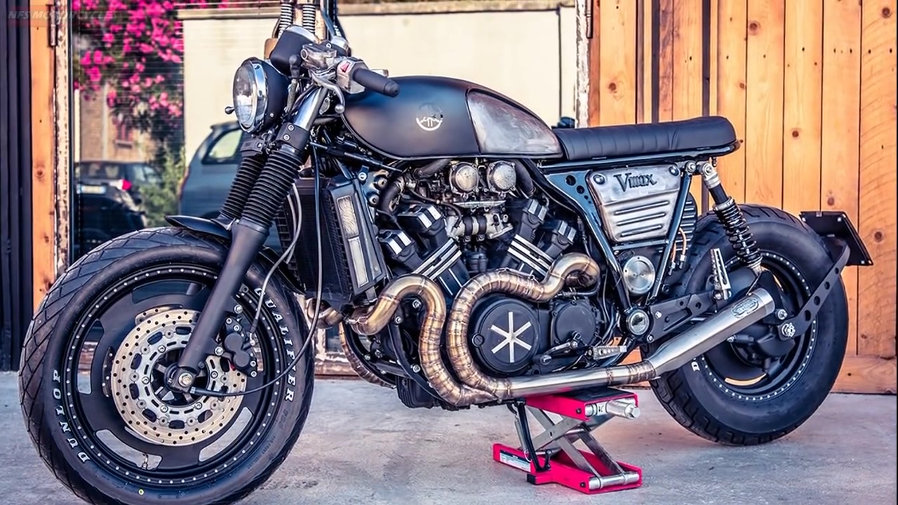 雅马哈vmax1200改装caferacer风格复古摩托车