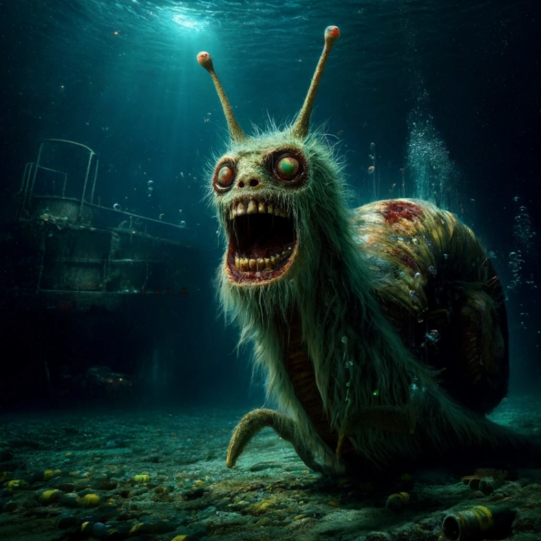 生化危机动物篇(五)之海洋动物篇#ai绘画#chatgp #恐怖