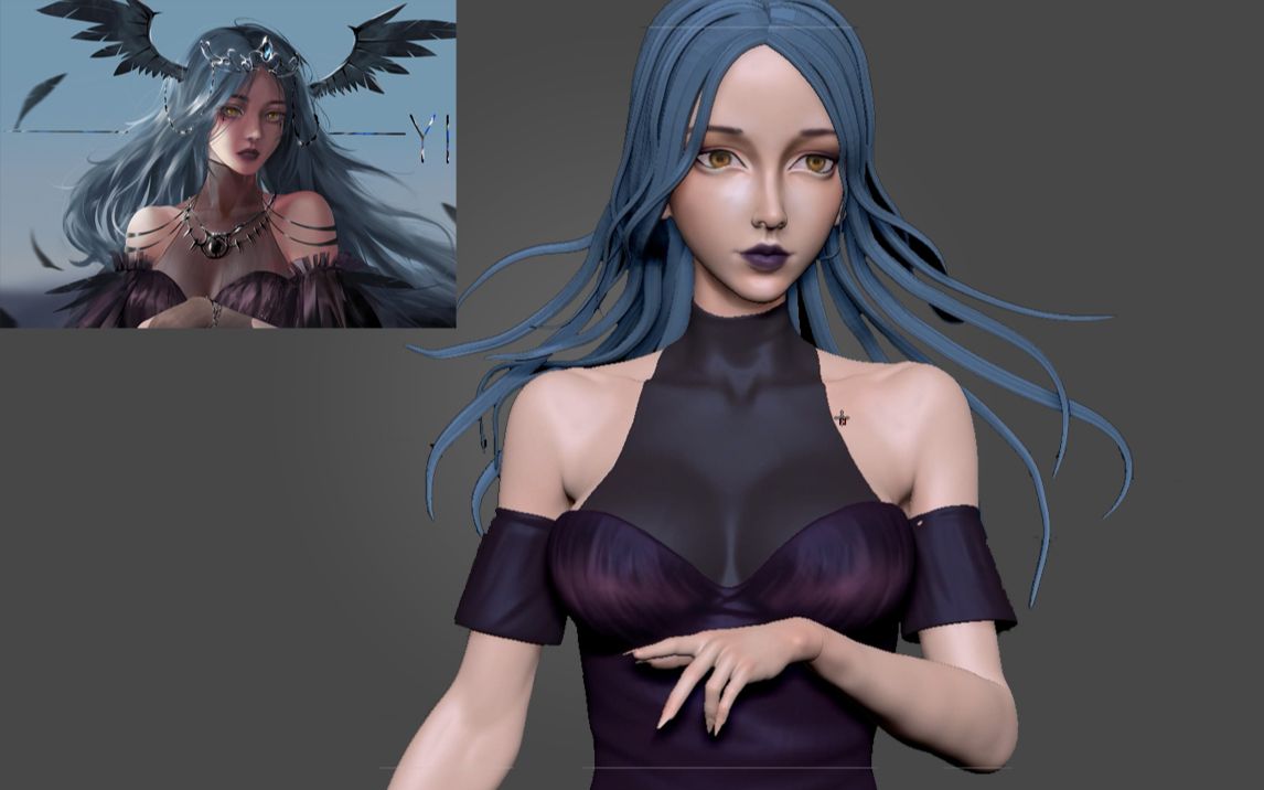 【zbrush新手教程】次世代角色建模,女性人物雕刻技巧